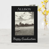 Afstuderen Vrouw Volg Uw Dromen Vers Kaart (Gele Bloem)