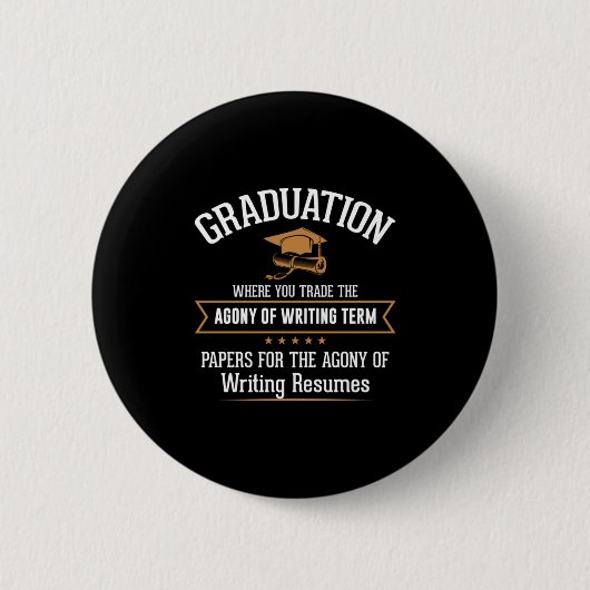 Afstuderen waar u handel drijft ronde button 5,7 cm (Voorkant)