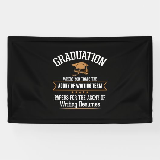 Afstuderen waar u handel drijft spandoek (Horizontaal)