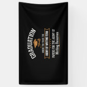 Afstuderen waar u handel drijft spandoek (Verticaal)