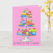 Afstuderen Waterverf cupcakes Kaart (Gele Bloem)