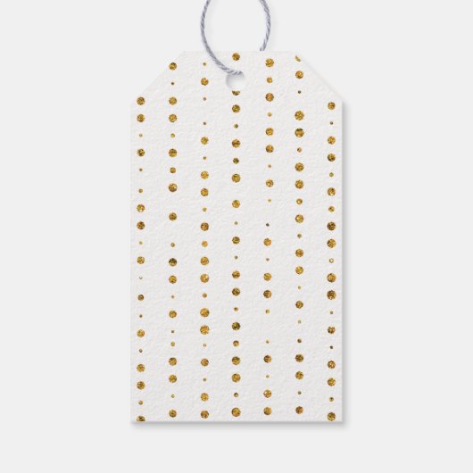 Afstuderen Waterverf Glitter Flower Gold Confetti Cadeaulabel (Achterkant)