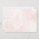 Afstuderen Waterverf Roze Floral Script Invitation Kaart (Achterkant)