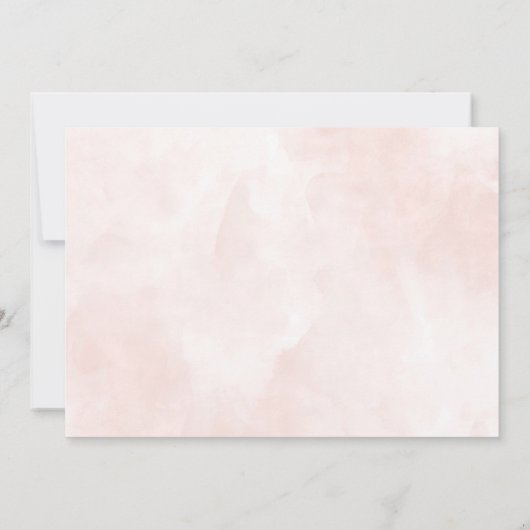 Afstuderen Waterverf Roze Floral Script Invitation Kaart (Achterkant)