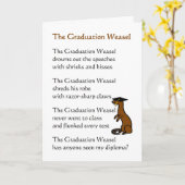Afstuderen Weasel, High School Afstudeerder Congra Kaart (Gele Bloem)