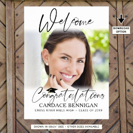 Afstuderen Welkom 1 fotoscript Gefeliciteerd Poster