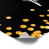 Afstuderen Welkom 2 Afstudeerders zwart Sinaasappe Poster (Hoek)