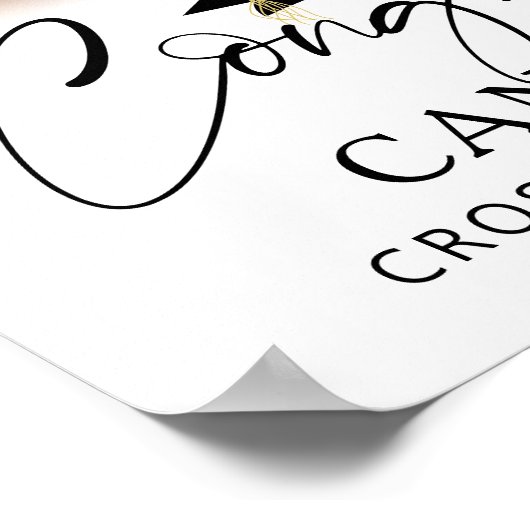 Afstuderen Welkom 2 Foto's Script Gefeliciteerd Poster (Hoek)