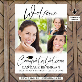 Afstuderen Welkom 3 Foto's Script Gefeliciteerd Poster