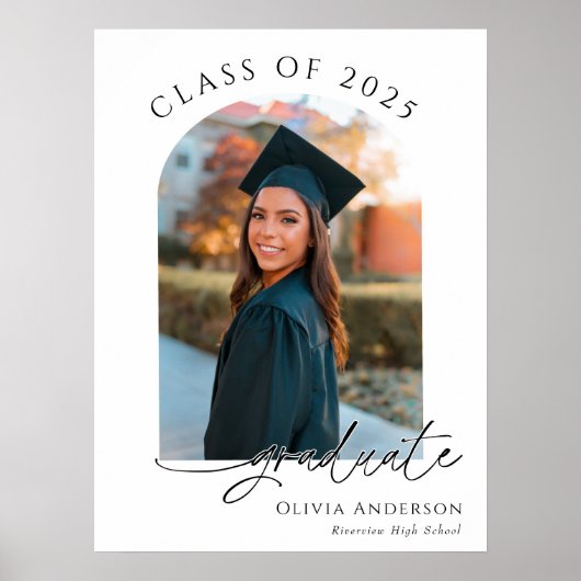 Afstuderen Welkomstbord met foto Poster (Voorkant)