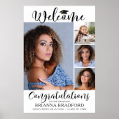 Afstuderen Welkomstwoord 4 Zwart fotoscript wit Poster (Voorkant)