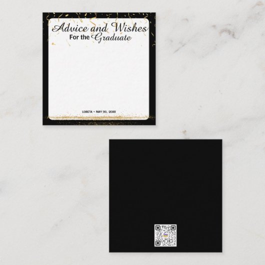 Afstuderen Wens en Advies Kaart (Voorkant / Achterkant)