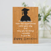 Afstuderen wens kaart (Staand voorkant)