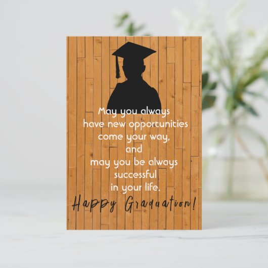 Afstuderen wens kaart (Staand voorkant)