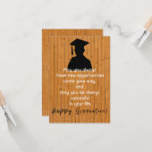 Afstuderen wens kaart (Voorkant / Achterkant in situ)