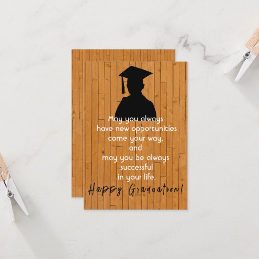 Afstuderen wens kaart (Voorkant / Achterkant in situ)