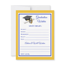 Afstuderen wensen en advies | Blauw en geel