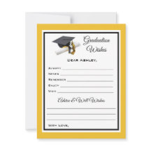 Afstuderen wensen en advies | Zwart-geel