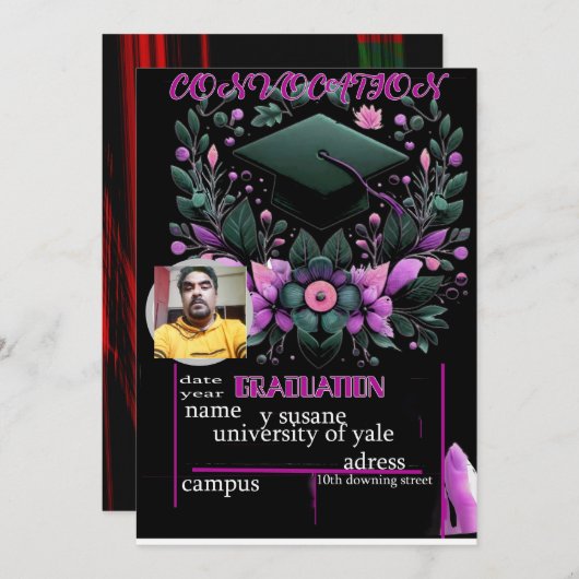 afstuderen wensen kaart (Voorkant / Achterkant)