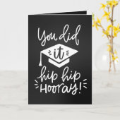 Afstuderen Wenskaart. Je deed het Typografie Ca Kaart (Gele Bloem)