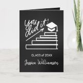 Afstuderen Wenskaart. Je maakte het Typografie Kaart (Voorkant)