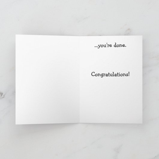 Afstuderen Wenskaart Kaart (Binnen)