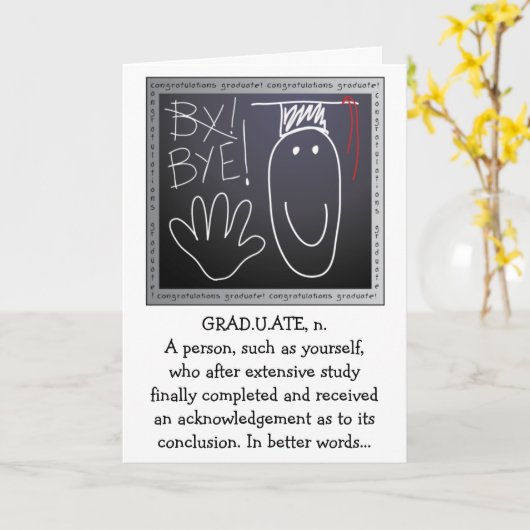 Afstuderen Wenskaart Kaart (Gele Bloem)