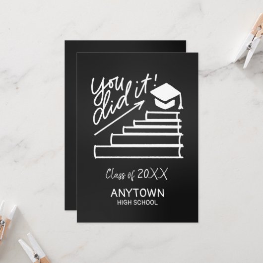 Afstuderen Wenskaart Kaart (Voorkant / Achterkant in situ)