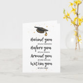 Afstuderen wenskaart met inspirerend quote kaart (Gele Bloem)