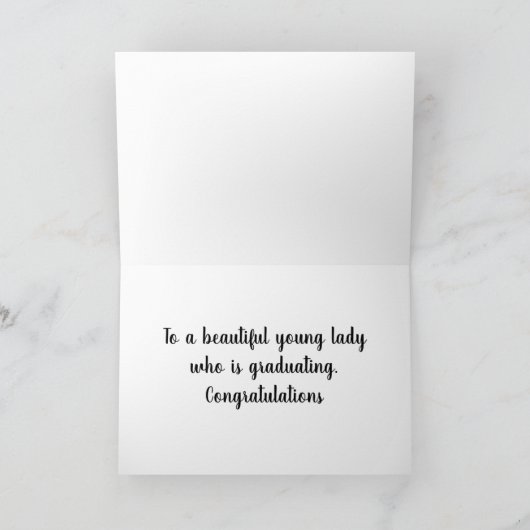 **** AFSTUDEREN WENST **** AAN EEN MOOI MEISJE KAART (Binnen)