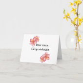 afstuderen wenst niece geluk met niece kaart (Gele Bloem)