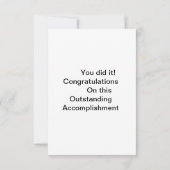 Afstuderen wenst Uil Dragen Afstuderen Pet Kaart (Achterkant)