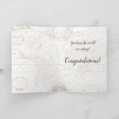 Afstuderen Wereldbol Gefeliciteerd Kaart (Binnen)