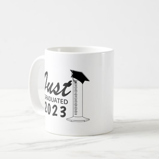 Afstuderen Wetenschap afgestudeerd Cylinder Pet Ja Koffiemok (Voorkant links)