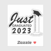 Afstuderen Wetenschap afgestudeerd Cylinder Pet Ja Sticker (Vel)