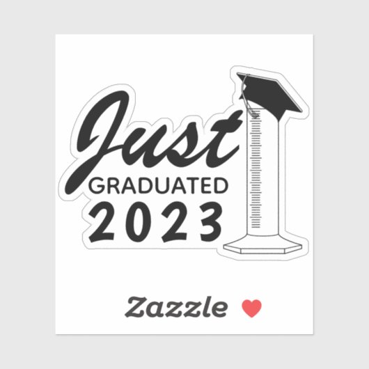 Afstuderen Wetenschap afgestudeerd Cylinder Pet Ja Sticker (Vel)