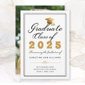 Afstuderen White Gold Script Fotoklasse van 2025 Aankondiging