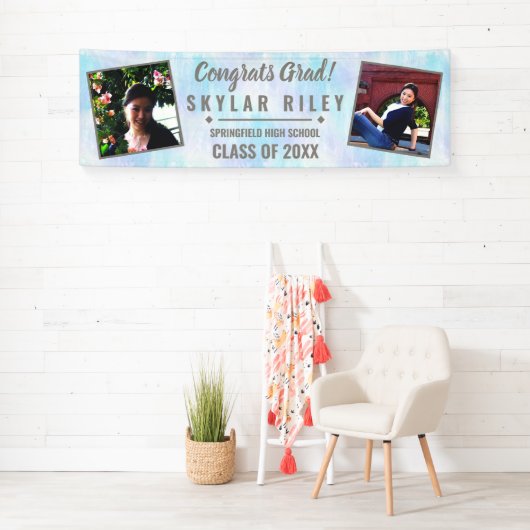 Afstuderen White Opal 2 Photo Congration Afstudeer Spandoek (Insitu)