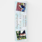 Afstuderen White Opal 2 Photo Congration Afstudeer Spandoek (Verticaal)