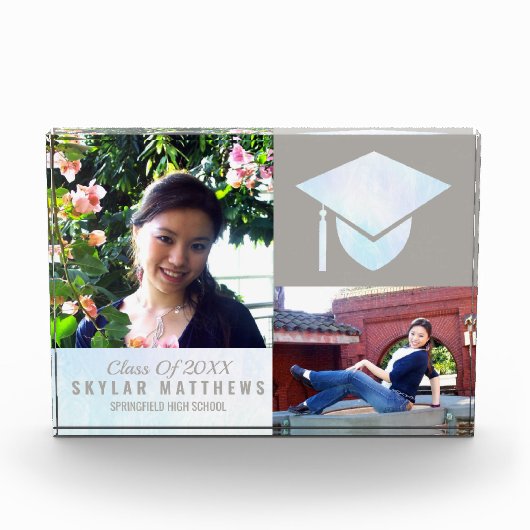 Afstuderen White Opal Chic Trendy Keepomwille Fotoblokken (Voorkant)