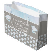 Afstuderen White Opal Pattern Trendy Congrates Groot Cadeauzakje (Achterkant Gekanteld)