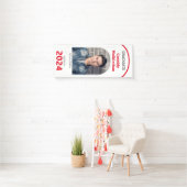 Afstuderen White Red Photo Afstuderen Spandoek (Insitu)