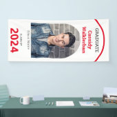 Afstuderen White Red Photo Afstuderen Spandoek (Beurs)