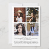 Afstuderen White roze Confetti Kaart (Achterkant)