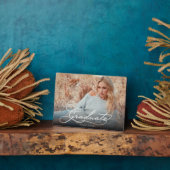 Afstuderen White Script Foto Fotoplaat (Zijkant)