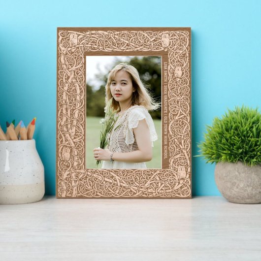 Afstuderen Wijze Uilen in Trees Border Gegraveerde Lijstjes