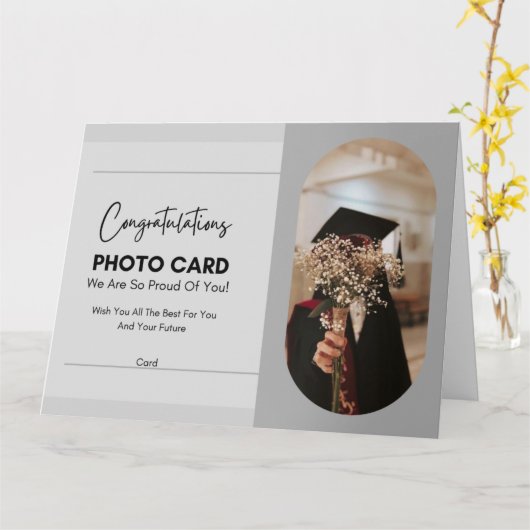 Afstuderen Wijzigingsplannen Foto Bold Typografie Kaart (Gele Bloem)