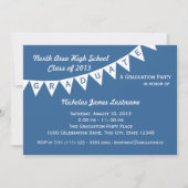 Afstuderen wimpel vlag veranderlijke kleur kaart (Voorkant)