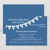 Afstuderen wimpel vlag veranderlijke kleur kaart (Voorkant / Achterkant)