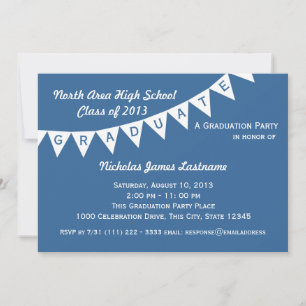 Afstuderen wimpel vlag veranderlijke kleur kaart